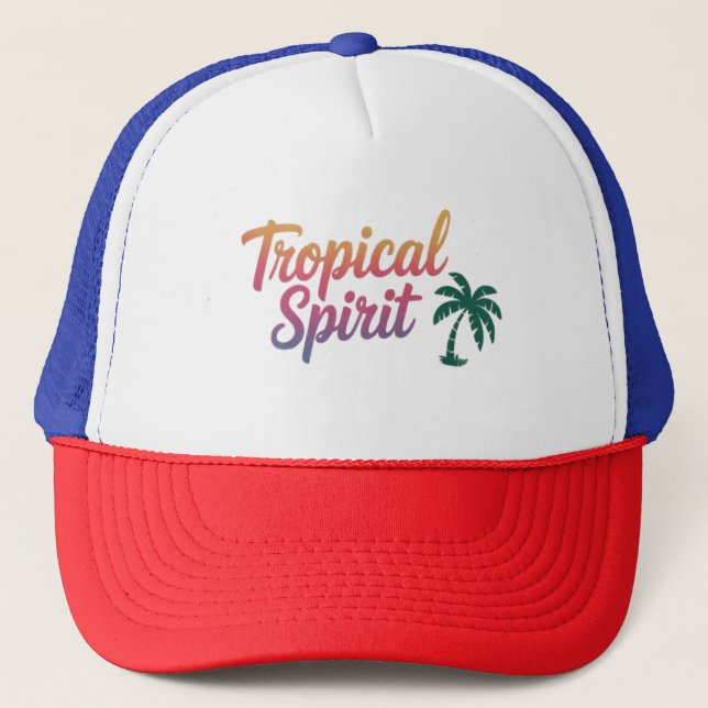 Tropischer Geist Truckerkappe (Vorderseite)