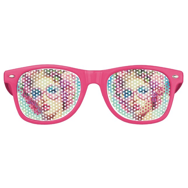 Tropischer Glamour Queen Partybrille (Vorderseite)