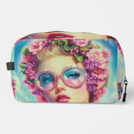 Tropischer Glamour Queen Waschbeutel