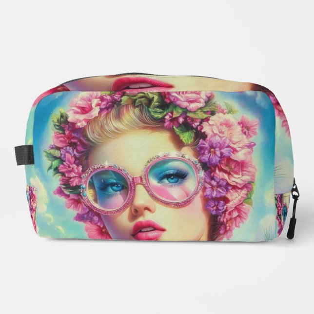 Tropischer Glamour Queen Waschbeutel (Vorderseite)