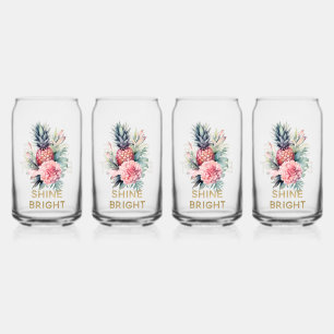 Tropischer Glitzer Shine Ananas Dosenglas