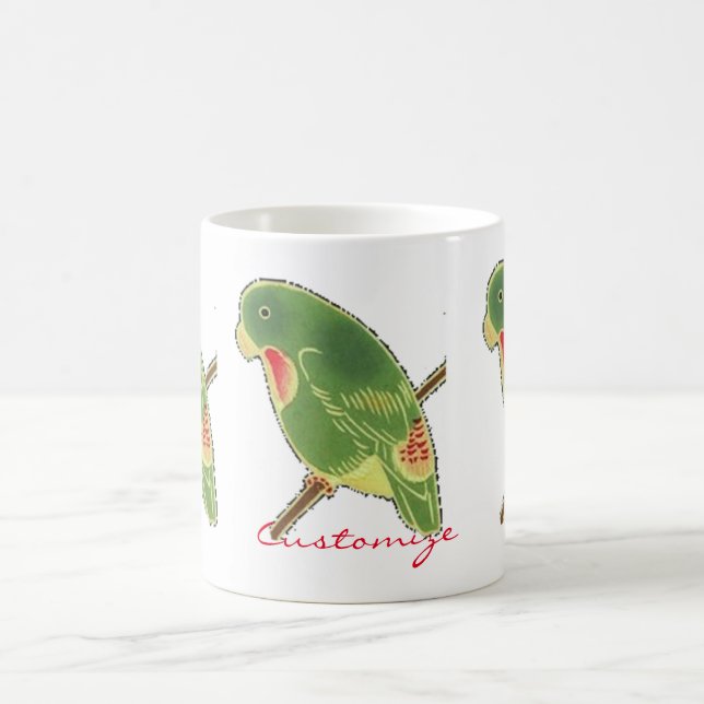Tropischer Grünparaket Thunder_Cove Kaffeetasse (Mittel)