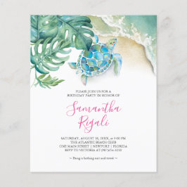 Tropischer Haushalt Süße 16 Geburtstagspartei Einl Flyer