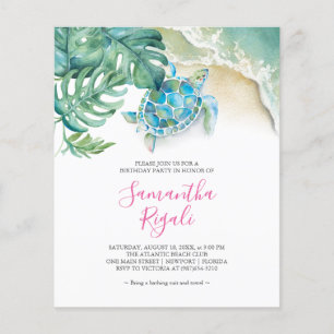 Tropischer Haushalt Süße 16 Geburtstagspartei Einl Flyer