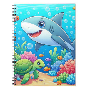 Tropischer/Hawaiianischer farbenfroher Unterwasser Notizblock