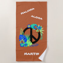 Tropischer Hawaiianischer Frieden Liebe Name Bunte