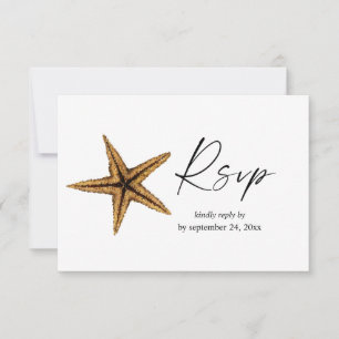 Tropischer Hawaiianischer Starfish mit RSVP-Karte RSVP Karte