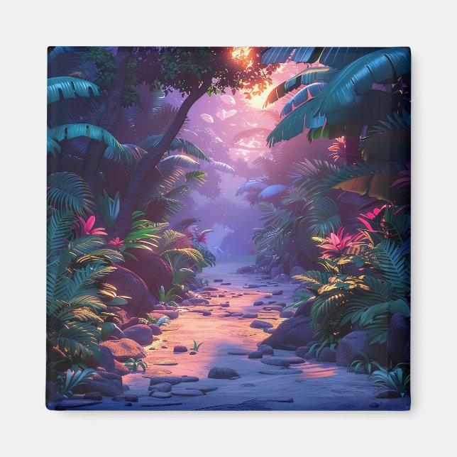 Tropischer hawaiianischer Wanderweg  Magnet (Vorne)