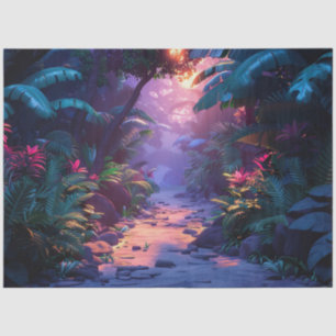 Tropischer hawaiianischer Wanderweg Seidenpapier