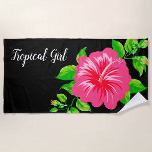 Tropischer hawaiischer Art-Hibiskus Strandtuch