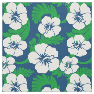 Tropischer hawaiischer Hibiskus-blauer Retro mit Stoff