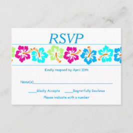 Tropischer Hibisken - RSVP-Karte RSVP Karte