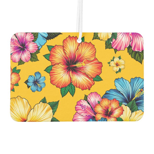 Tropischer Hibiskus Autolufterfrischer (Rückseite)