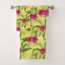 Tropischer Hibiskus Badhandtuch Set