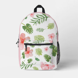 Tropischer Hibiskus Bedruckter Rucksack