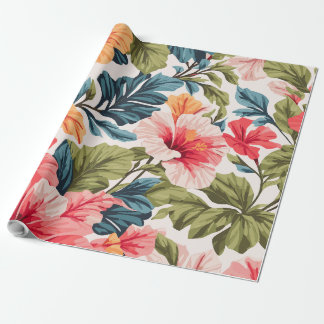 Tropischer Hibiskus Blume Elegante Geschenkpapier
