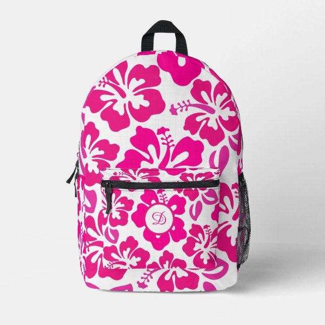 tropischer Hibiskus Blume hawaii Bedruckter Rucksack (Vorderseite)