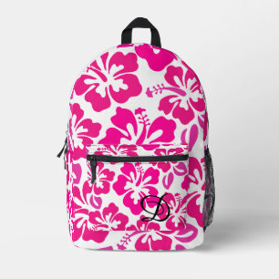 Tropischer Hibiskus Blume Hawaii Bedruckter Rucksack