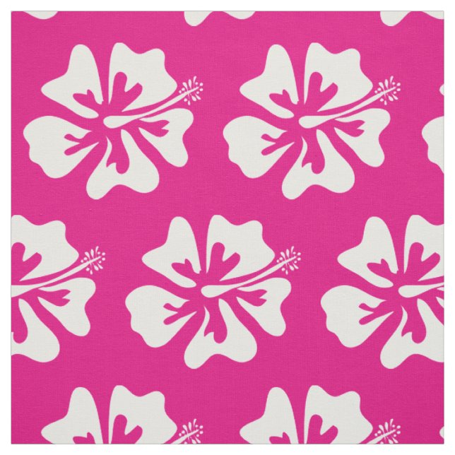 Tropischer Hibiskus Blume Hawaii Blumenmuster Stoff (Muster)