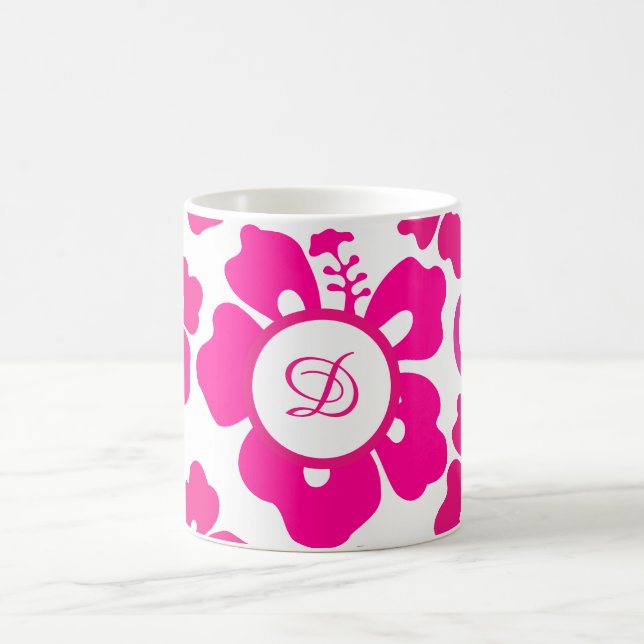 tropischer Hibiskus Blume hawaii Kaffeetasse (Mittel)