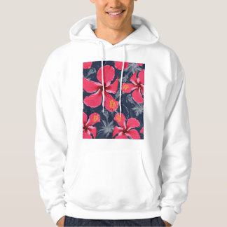 Tropischer Hibiskus Blume Sommerdesign Hoodie