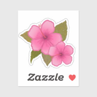 TROPISCHER HIBISKUS BLUME-STICKER AUFKLEBER