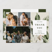 Tropischer Hibiskus Boho Wedding "Danke" Card