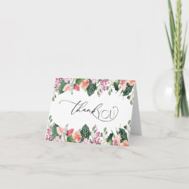 Tropischer Hibiskus Brautparty Danke Karte