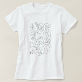 Tropischer Hibiskus-Farbton T-Shirt