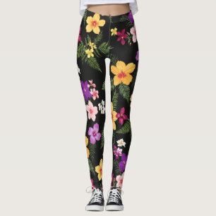Tropischer Hibiskus, florale Ultra-Leggings Leggings