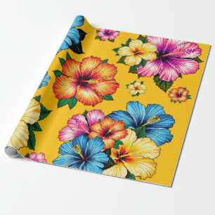 Tropischer Hibiskus Geschenkpapier
