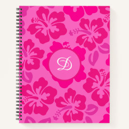 tropischer Hibiskus hawaii mädchenhafte Muster Notizbuch