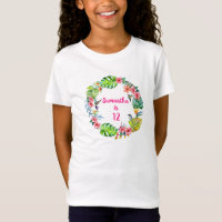 Tropischer Hibiskus Hawaiian Floral Geburtstag