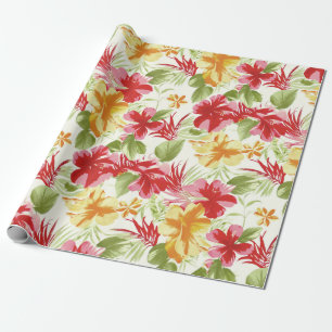 Tropischer Hibiskus-hawaiisches Blumen Geschenkpapier