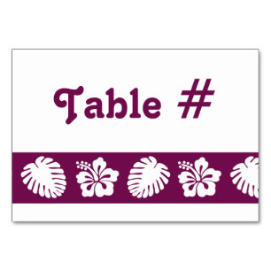 Tropischer Hibiskus in der Weinkarte Tischnummer