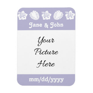Tropischer Hibiskus in Lavendel Save-the-Date Magn Magnet