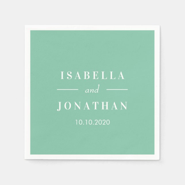 Tropischer Hibiskus | Kassische Münzhochzeit Maßge Serviette (Vorderseite)