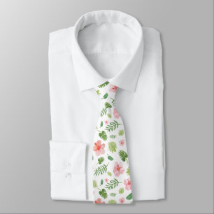 Tropischer Hibiskus Krawatte