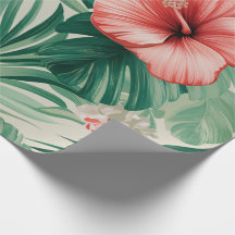 Tropischer Hibiskus & Monstera