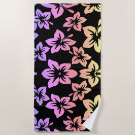 Tropischer Hibiskus | Ombre Beach Handtuch
