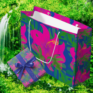 Tropischer Hibiskus Philodendron  Große Geschenktüte