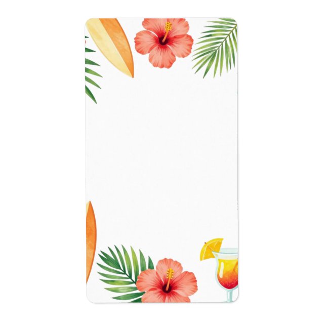 Tropischer Hibiskus-Rahmen Aloha-Vibes (Vorne)