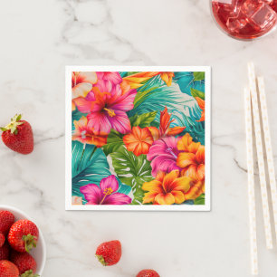 Tropischer Hibiskus Serviette