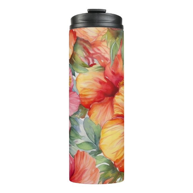 TROPISCHER HIBISKUS THERMOSBECHER (Vorderseite)