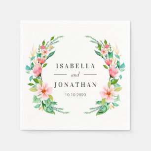 Tropischer Hibiskus Tropische Hochzeit Serviette