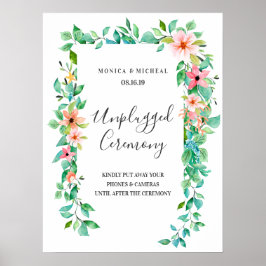 Tropischer Hibiskus - Unplugged Wedding Ceremony S Poster