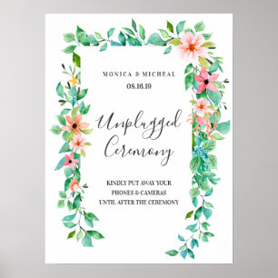 Tropischer Hibiskus - Unplugged Wedding Ceremony S Poster