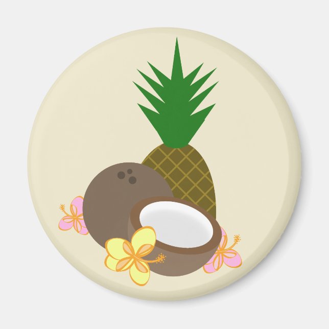 Tropischer Hibiskus von Ananas Magnet (Vorne)