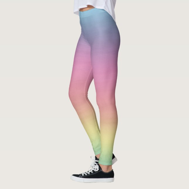Tropischer Himmel | Farbenfrohe Regenbogenglanz Leggings (Links)