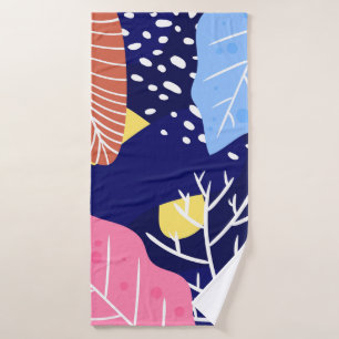 Tropischer Hintergrund mit Dschungel-Pflanze. Palm Badehandtuch